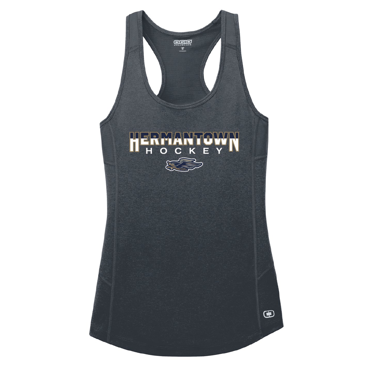 Hermantown Hockey Ladies Racerback Pulse Tank