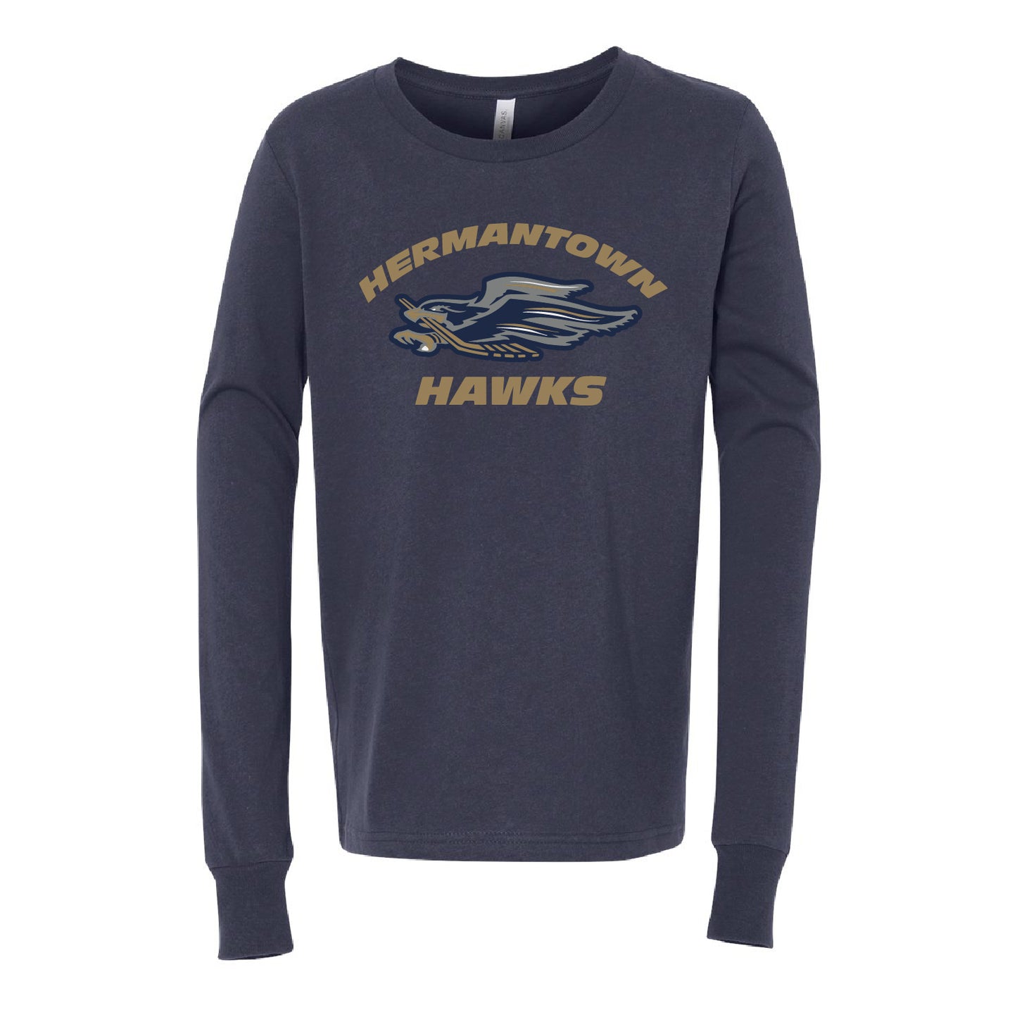 2023 Hermantown Hockey Youth Jersey Long Sleeve Tee