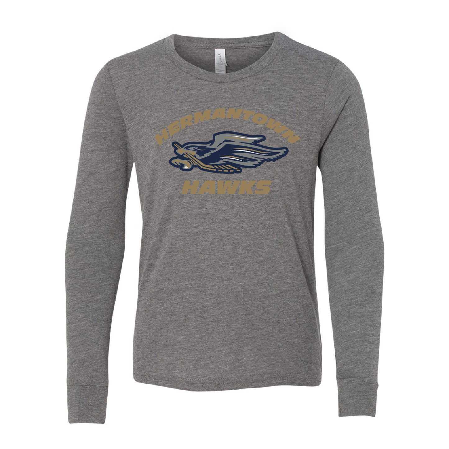 2023 Hermantown Hockey Youth Jersey Long Sleeve Tee