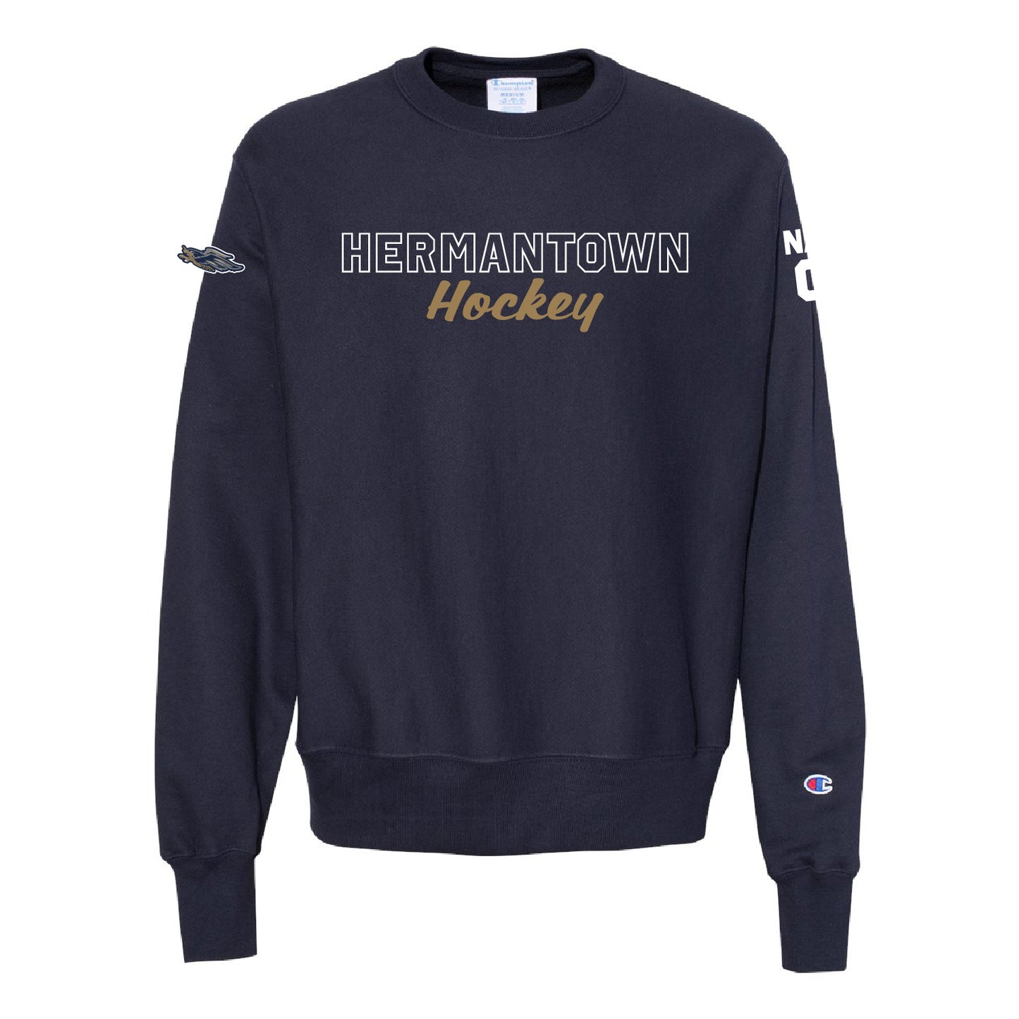 HAHA Script Champion - Reverse Weave® Crewneck Sweatshirt