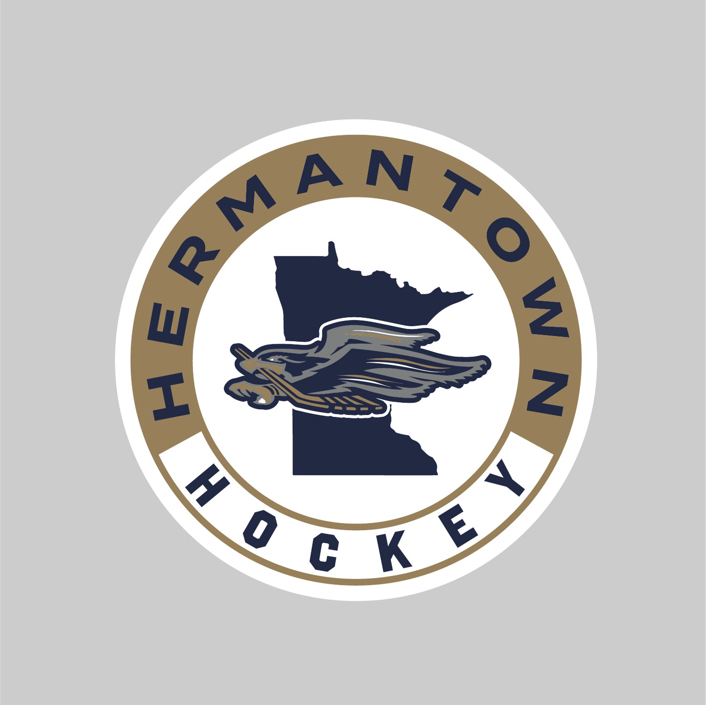 BLC Hermantown Hockey Round Vinyl Stickers