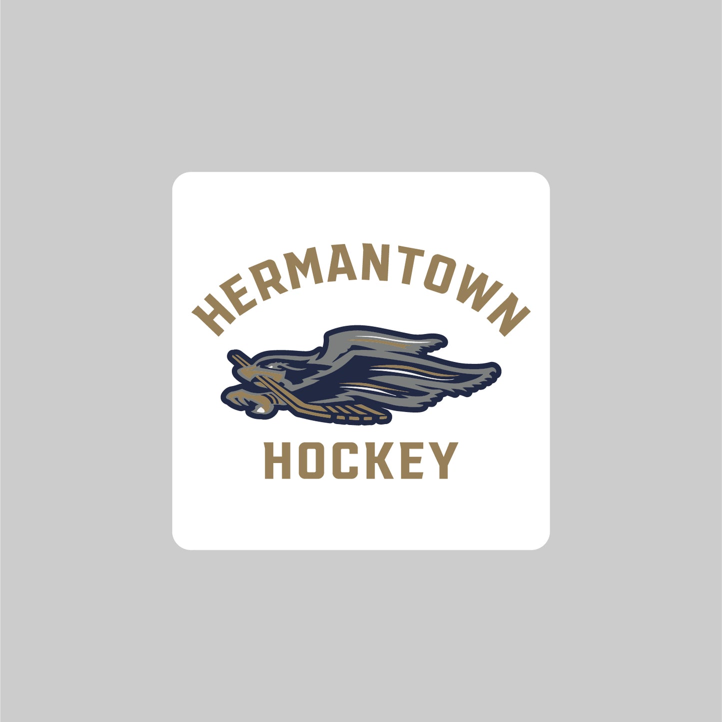 BLC Hermantown Hockey Square Vinyl Stickers