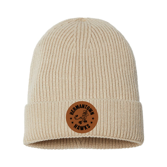 HAHA Hawk Sustainable Fine Rib Cuffed Beanie