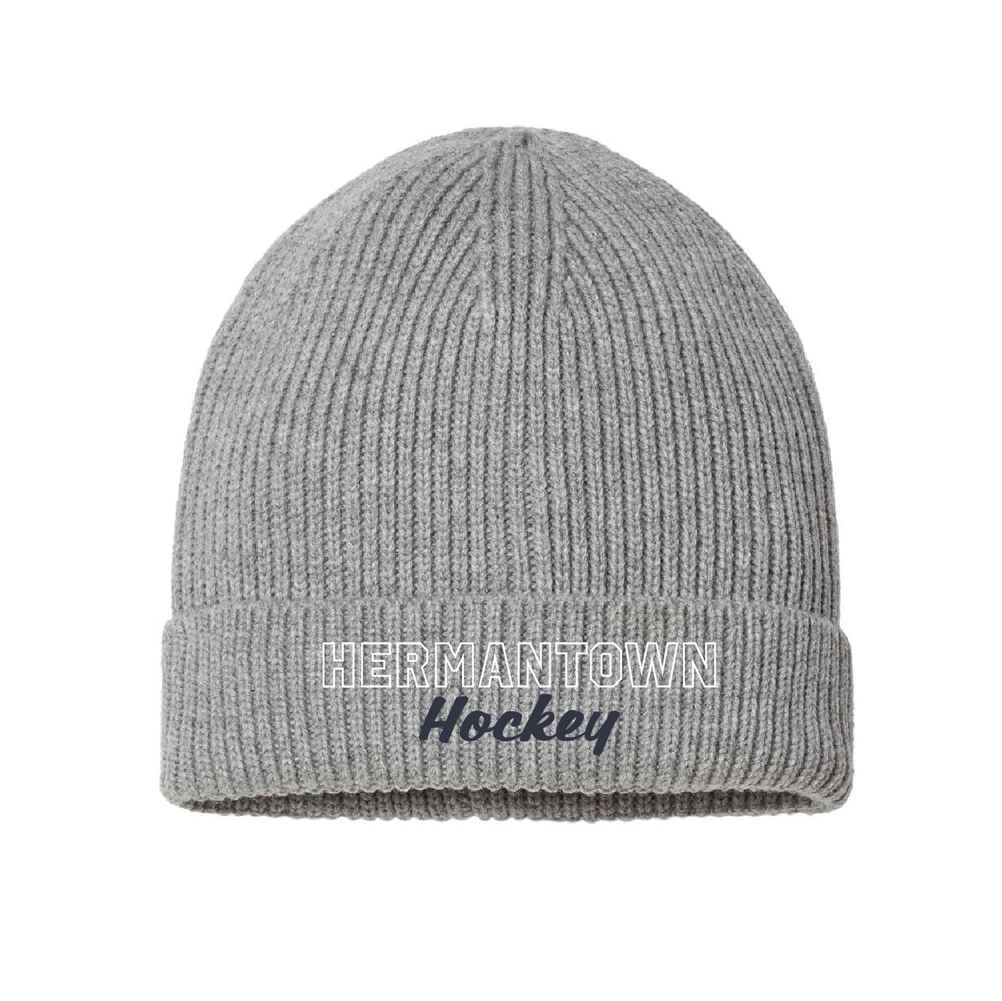 HAHA Script Sustainable Fine Rib Cuffed Beanie