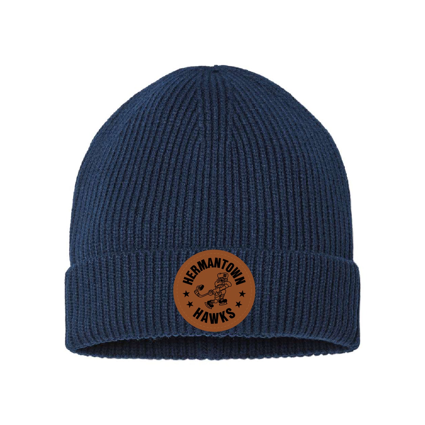 HAHA Hawk Sustainable Fine Rib Cuffed Beanie