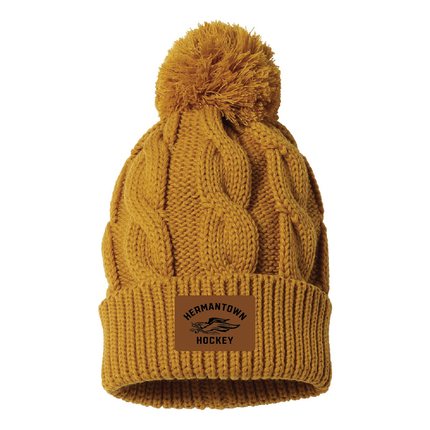 BLC Hermantown Hockey Chunk Twist Cuffed Beanie