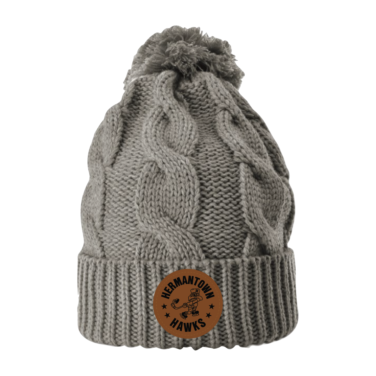 BLC Hermantown Hawks Chunk Twist Cuffed Beanie