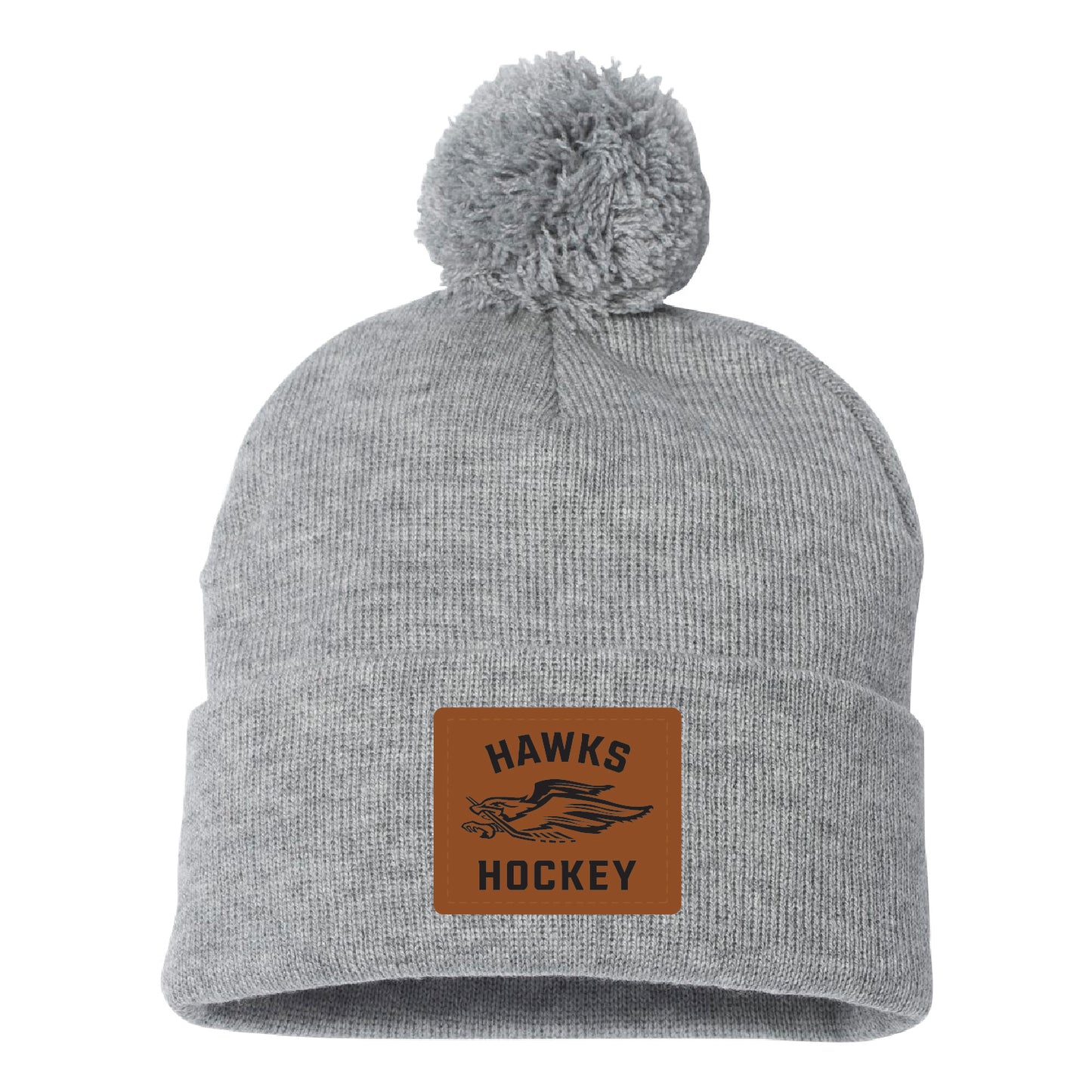 BLC Hawks Hockey Pom-Pom 12" Knit Beanie