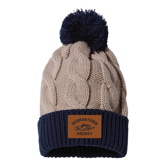 BLC Hermantown Hockey Chunk Twist Cuffed Beanie