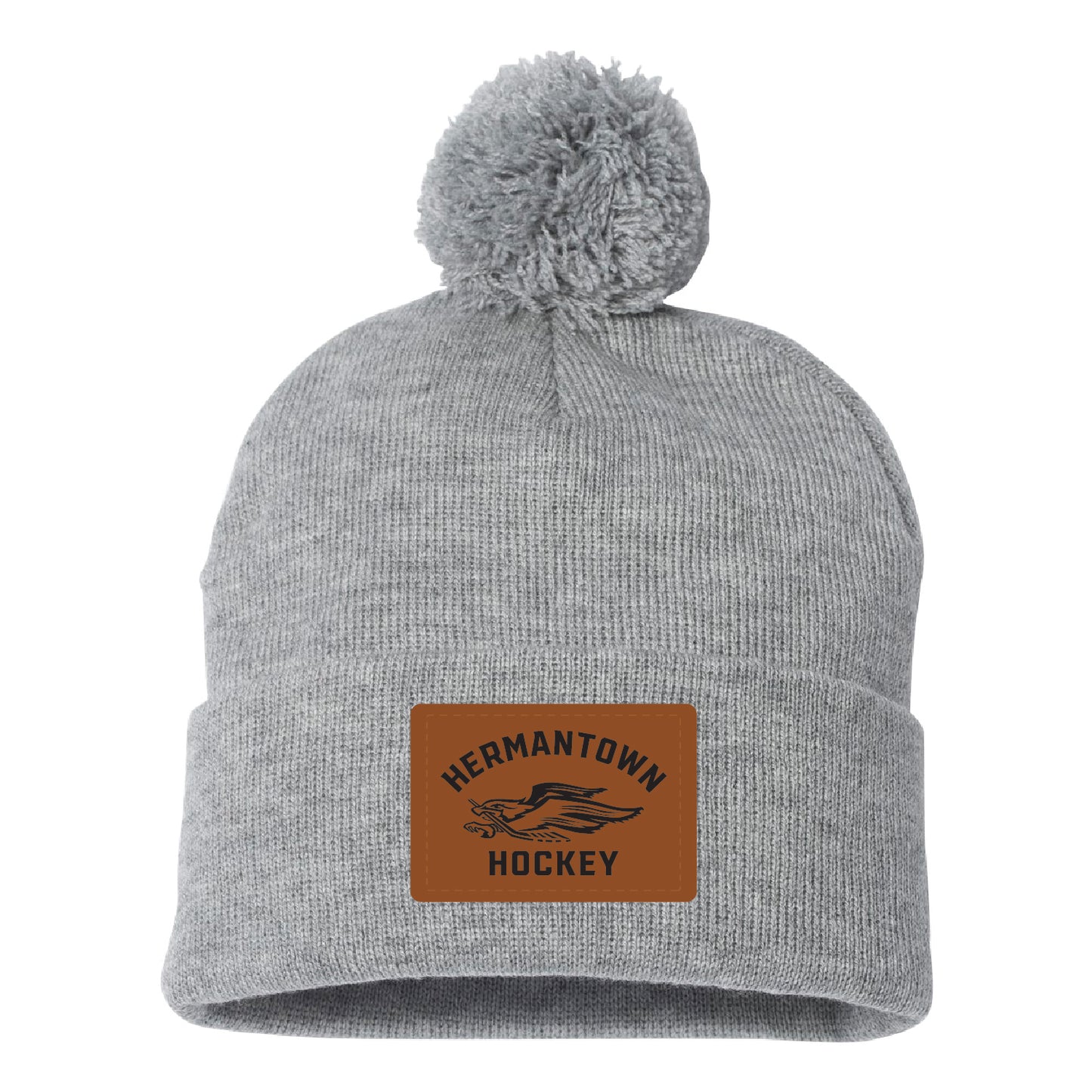 BLC Hermantown Hockey Pom-Pom 12" Knit Beanie